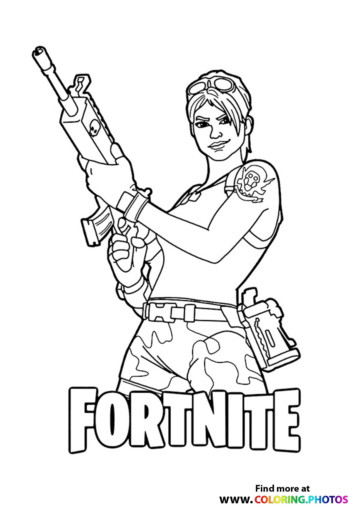 free printable Fortnite coloring pages