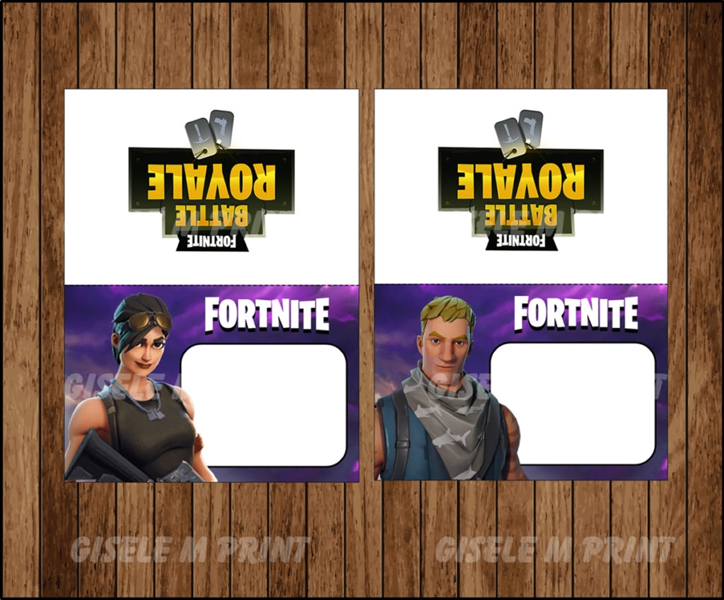 free printable Fortnite food labels
