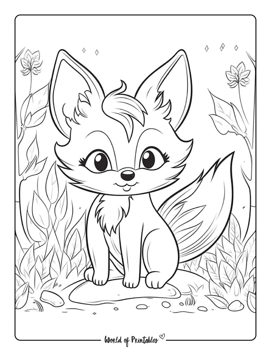 Fox Coloring Pages For Kids Adults World Of Printables Fox Coloring Pages For Kids Adults World Of Printables