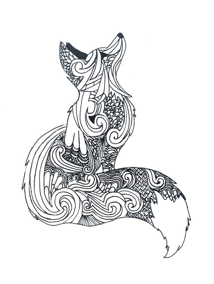 fox coloring pages for adults fox coloring pages for adults
