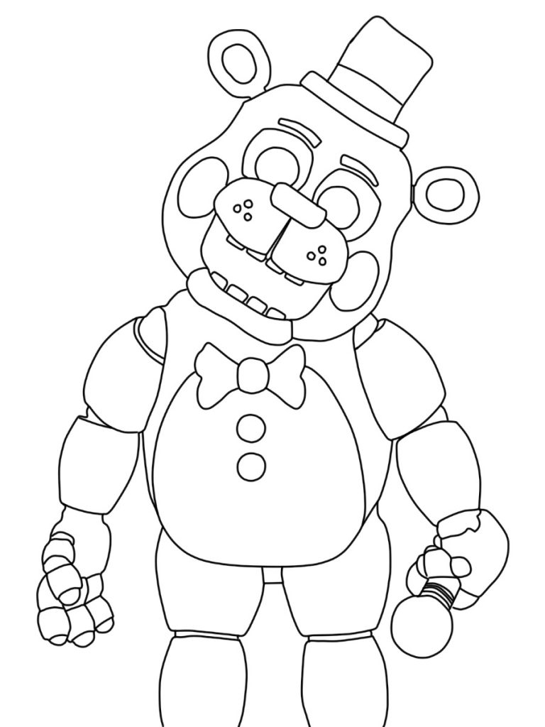 Freddy Fazbear Color Sheet Freddy Fazbear Color Sheet