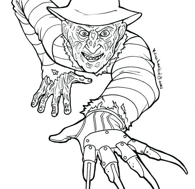 Freddy Kruegar Free Coloring Pages