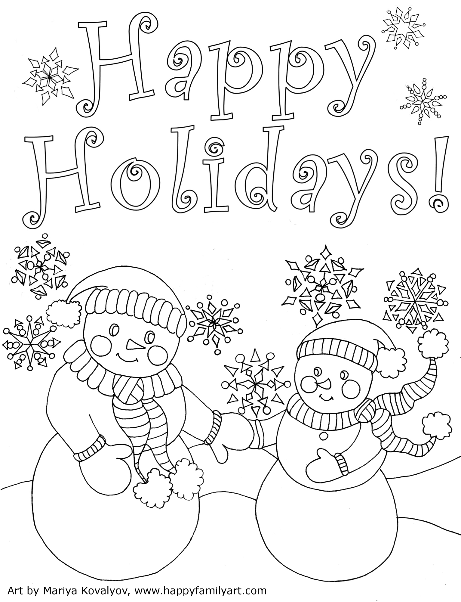 Freddyvg Printable Holiday Coloring Pages