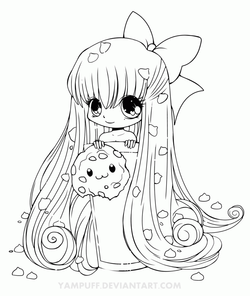 Free Anime Fox Girl Cute Coloring Pages Download Free Anime Fox Girl 