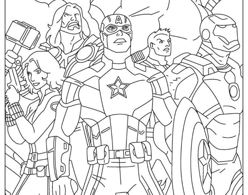 Free AVENGERS Coloring Pages Your Kids Will Love Download PDF