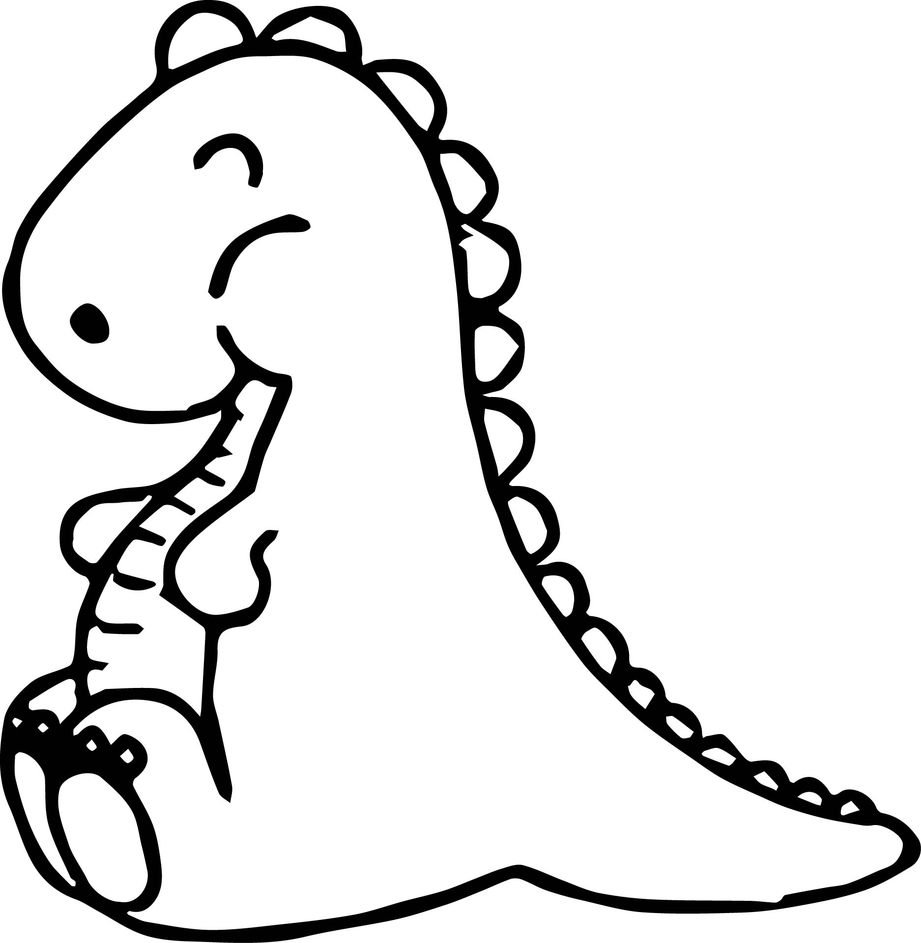 blank dinosaur coloring page