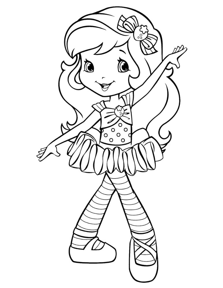 Free Ballerina Strawberry Shortcake Coloring Sheet Sheet And PDF To Print