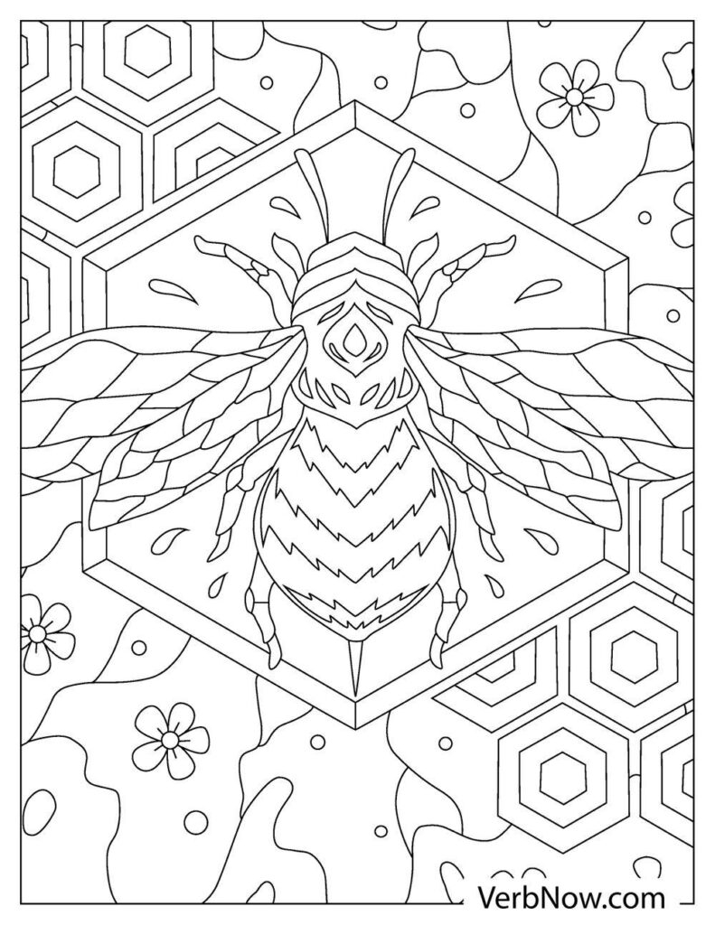 Free BEE Coloring Pages For Download Printable PDF 