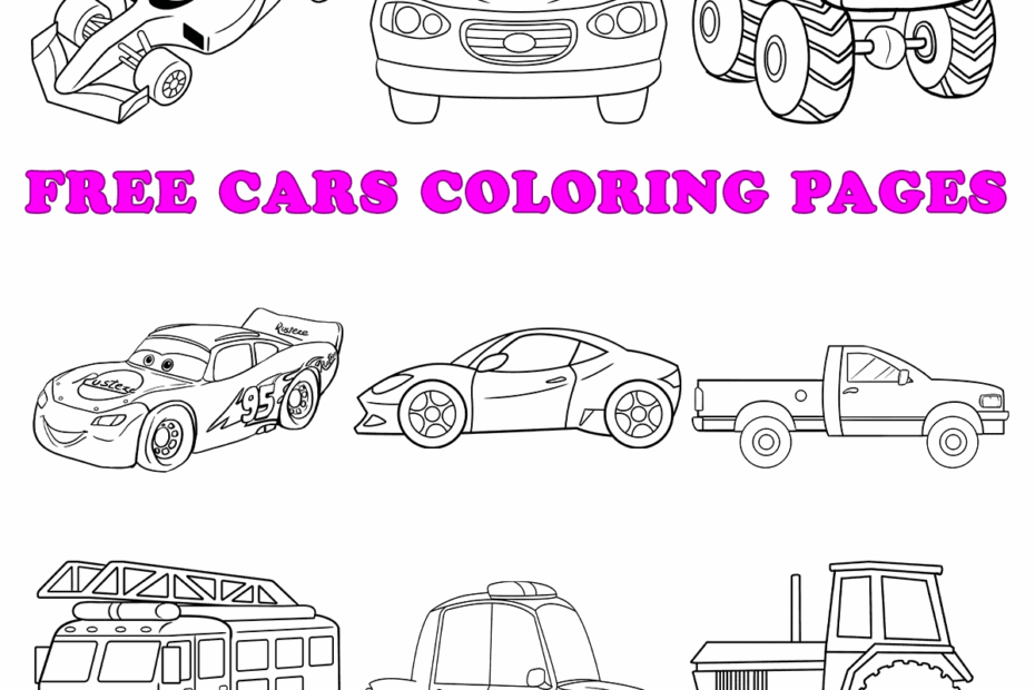 Free Cars Coloring Pages For Kids
