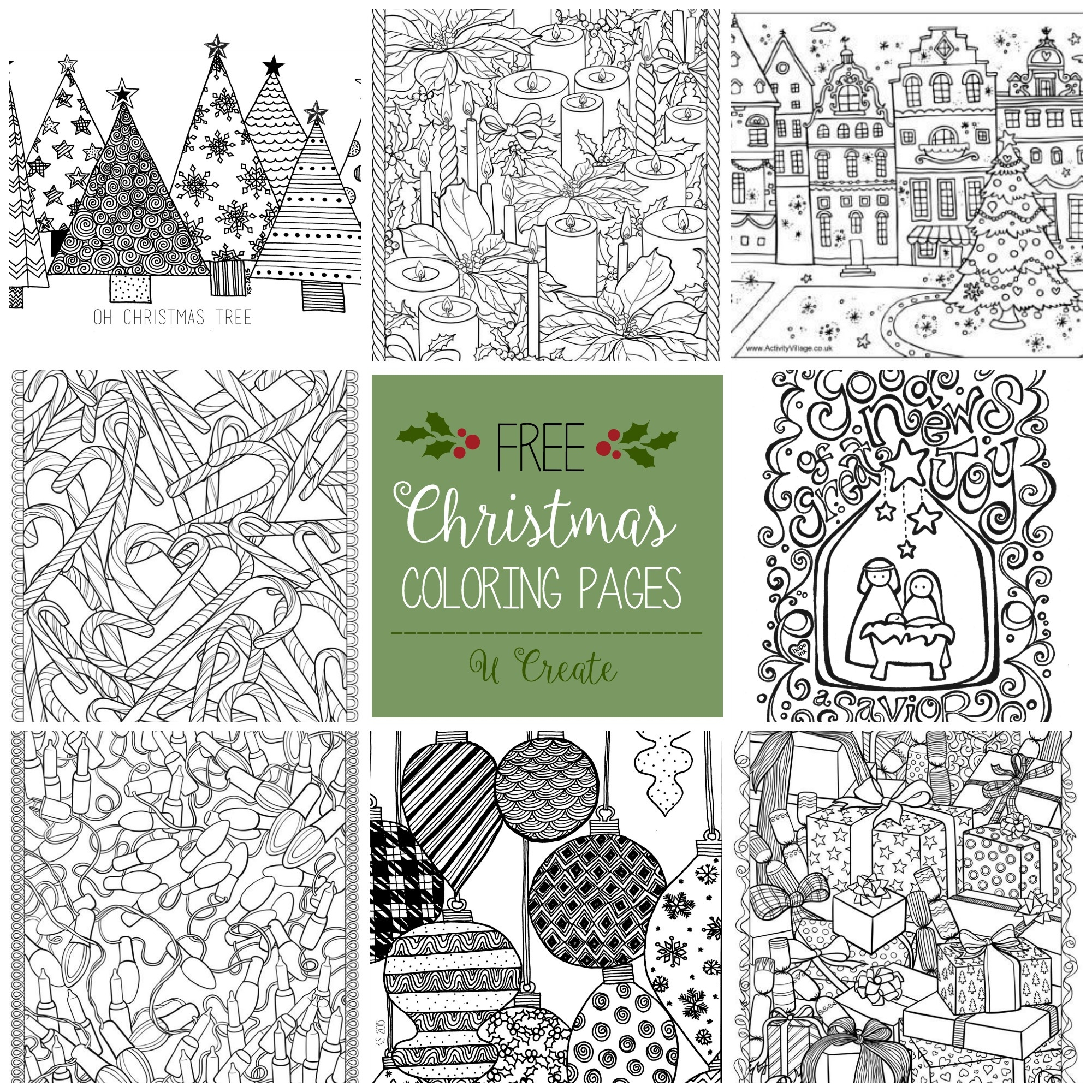 beautiful christmas adult coloring pages