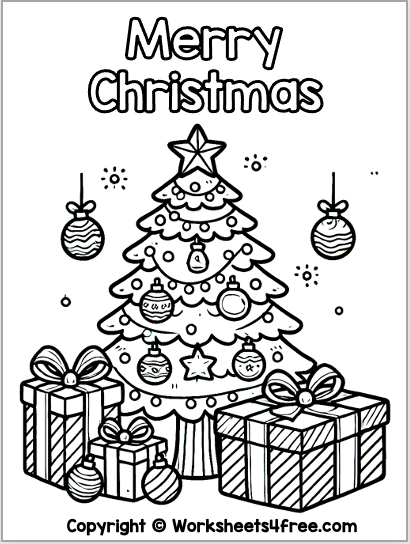 Free Christmas Coloring Page Worksheets4Free Free Christmas Coloring Page Worksheets4Free