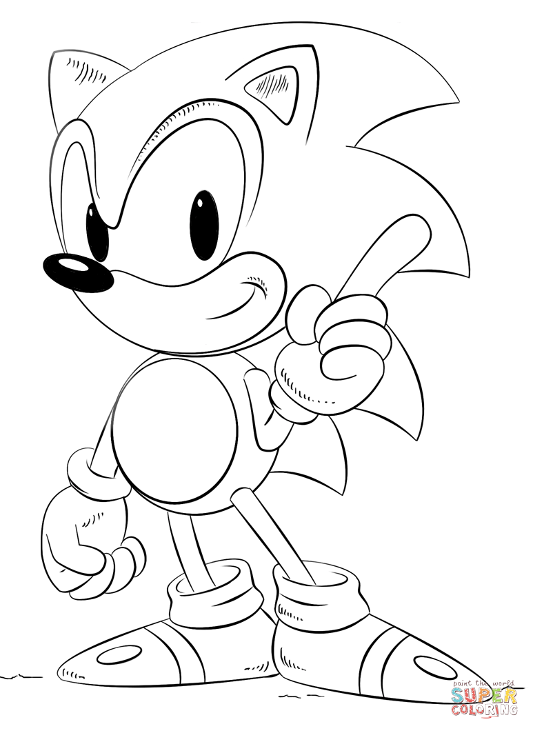 Sonic coloring pages classic