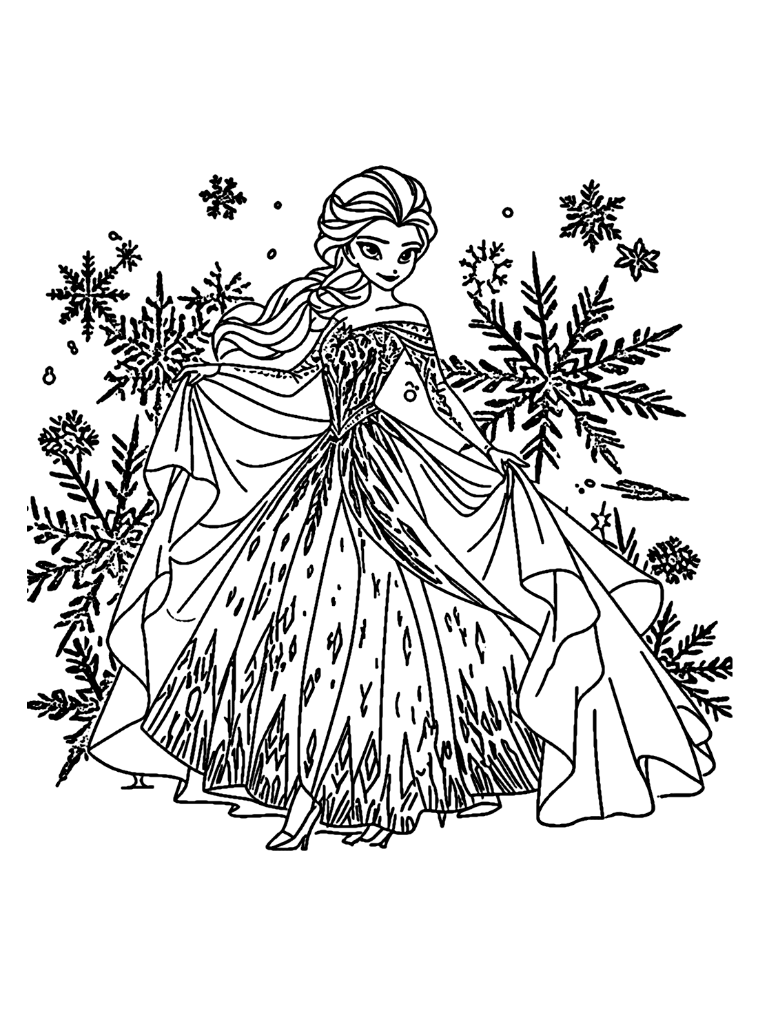 Free Coloring Pages Elsa Coloring Online Free Free Coloring Pages Elsa Coloring Online Free