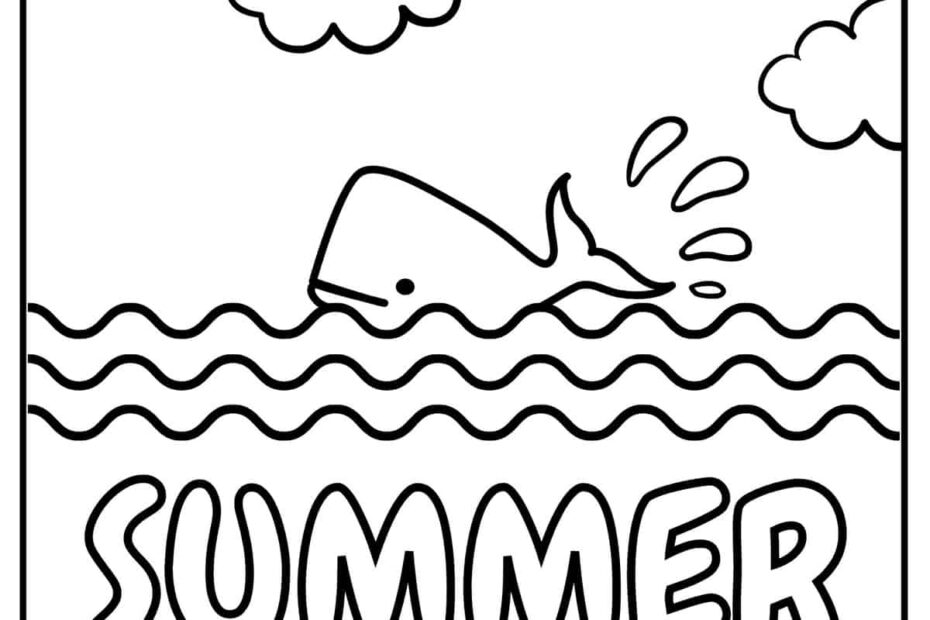 Free Coloring Pages For Kids Printable Summer Coloring Summer Pages