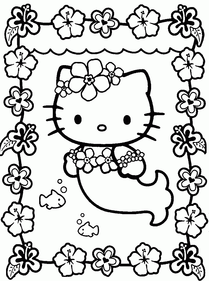 Hello Kitty coloring pages print