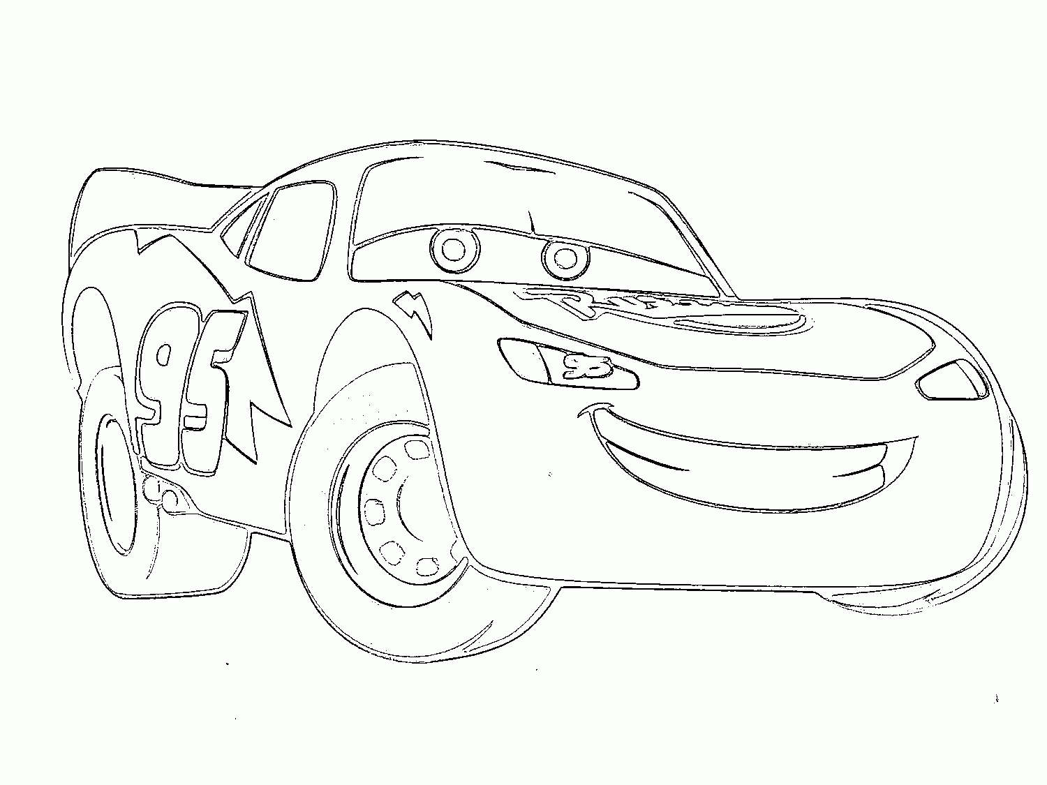 Lightning McQueen color pages printable Lightning McQueen color pages printable