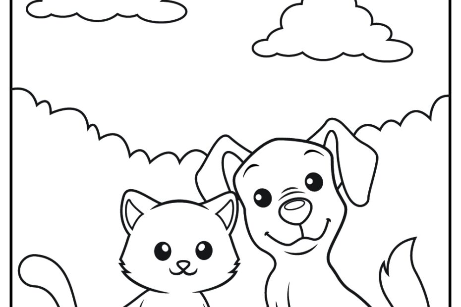 Free Coloring Pages Printable Cats And Dogs Patriotic Cat Coloring Pages