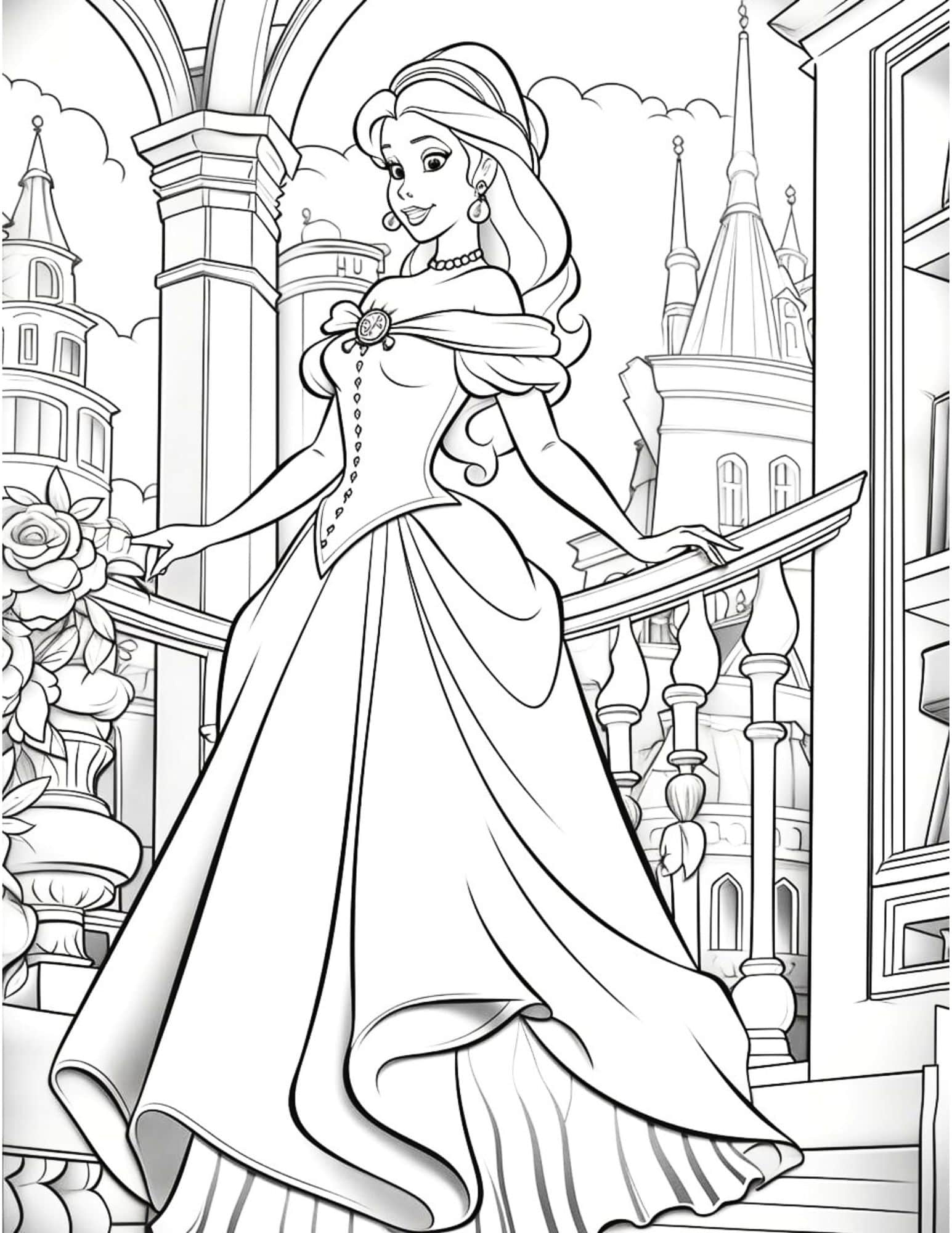 free printable princess coloring pages