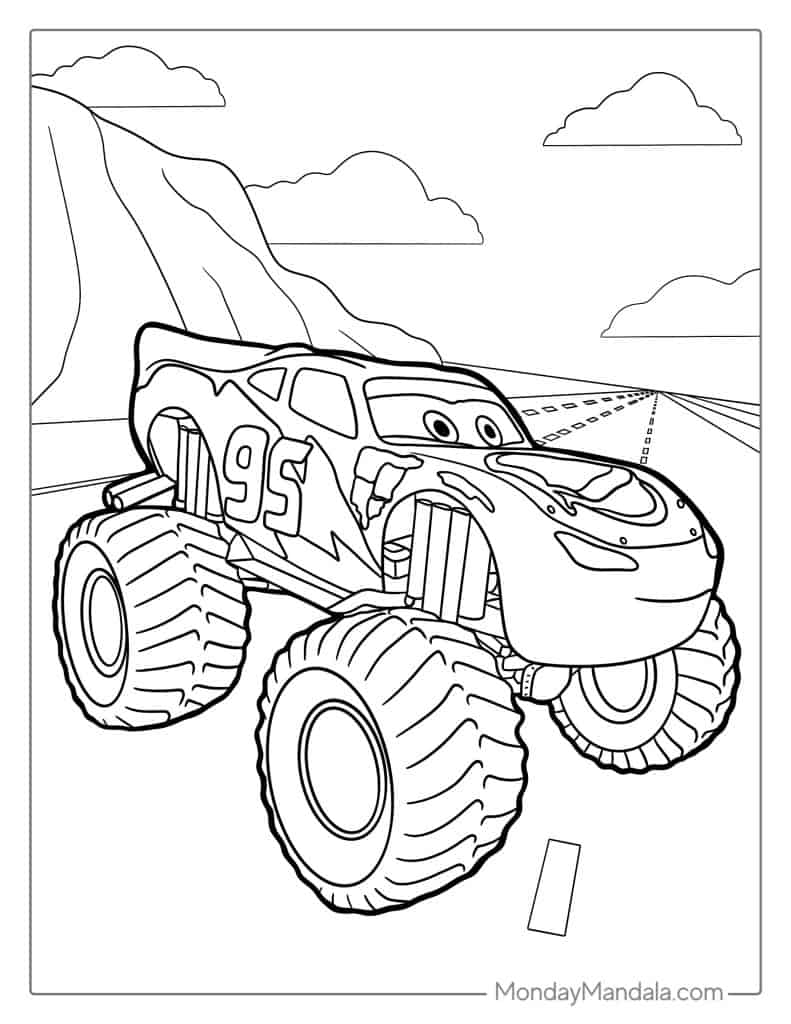 Free Coloring Pages To Print Monster Trucks Free Coloring Pages To Print Monster Trucks