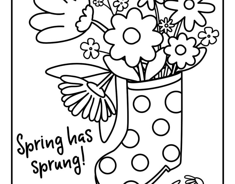 Free Coloring Sheets Spring Printable Free Coloring Sheet Printables