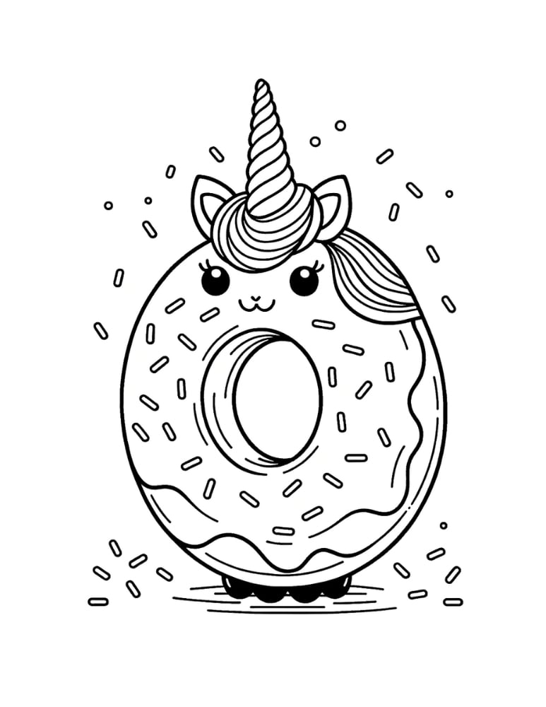 Free Donut Coloring Pages Free Donut Coloring Pages