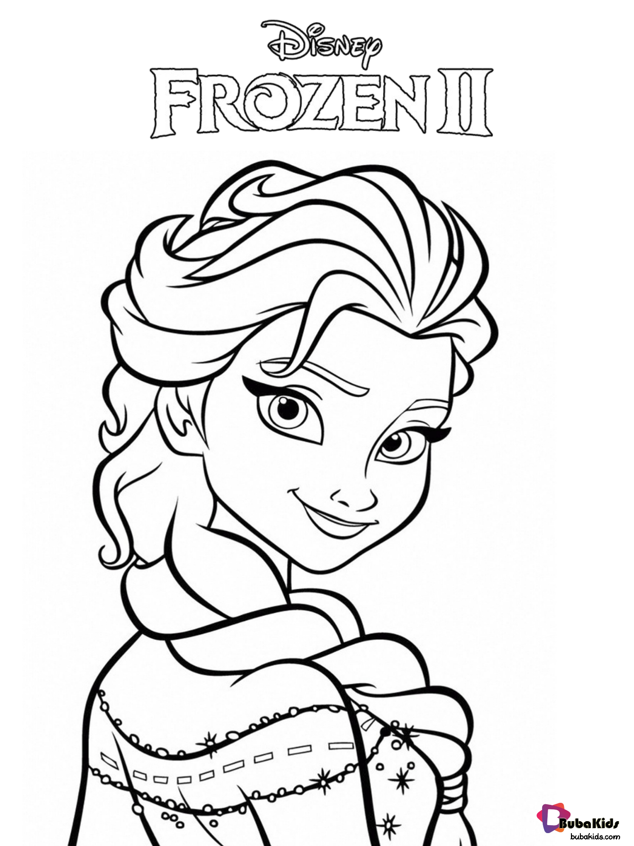 Free Download And Printable Frozen 2 Coloring Page BubaKids Free Download And Printable Frozen 2 Coloring Page BubaKids