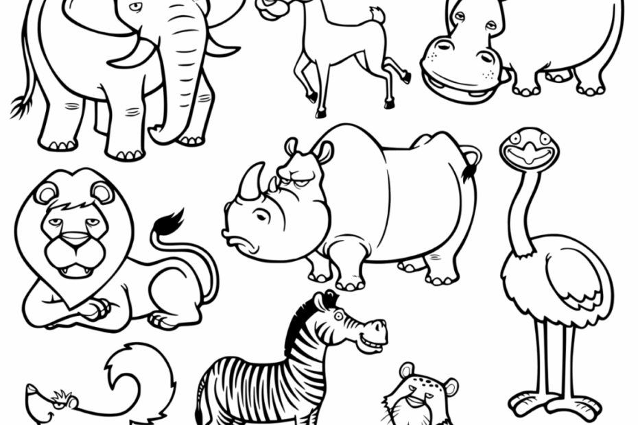 Free Download Wild Animals Printable Coloring Page BubaKids
