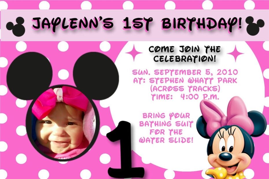 Free Downloadable Minnie Mouse Invitations