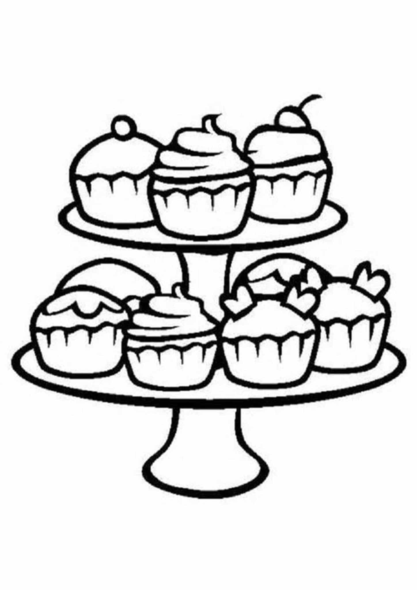 Free Easy To Print Cupcake Coloring Pages Tulamama Free Easy To Print Cupcake Coloring Pages Tulamama
