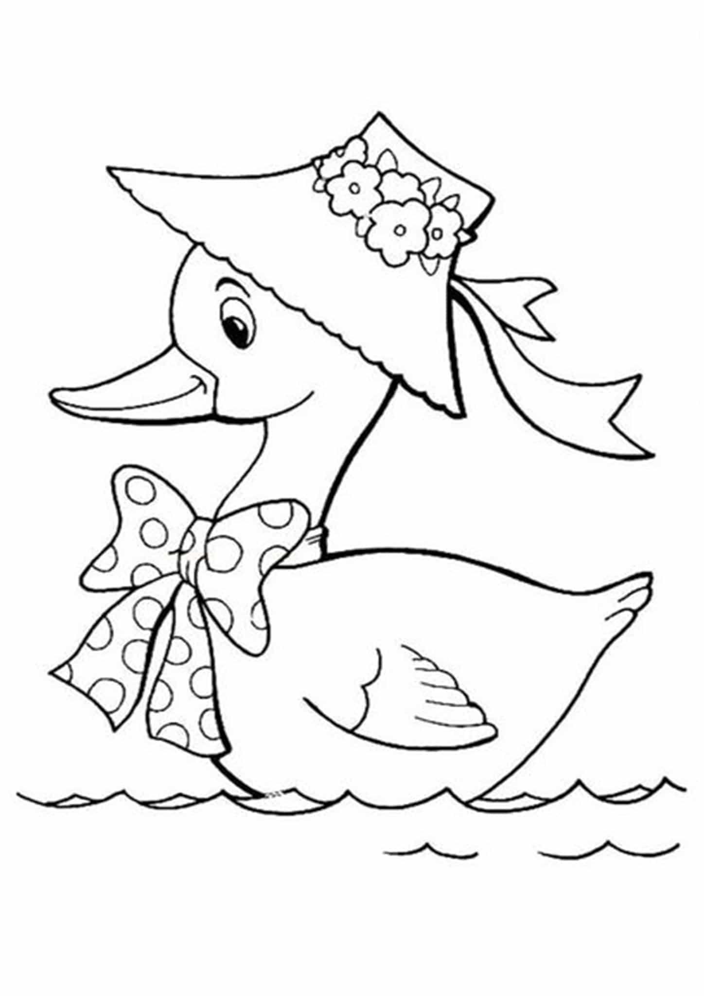 duck coloring sheet free duck coloring sheet free