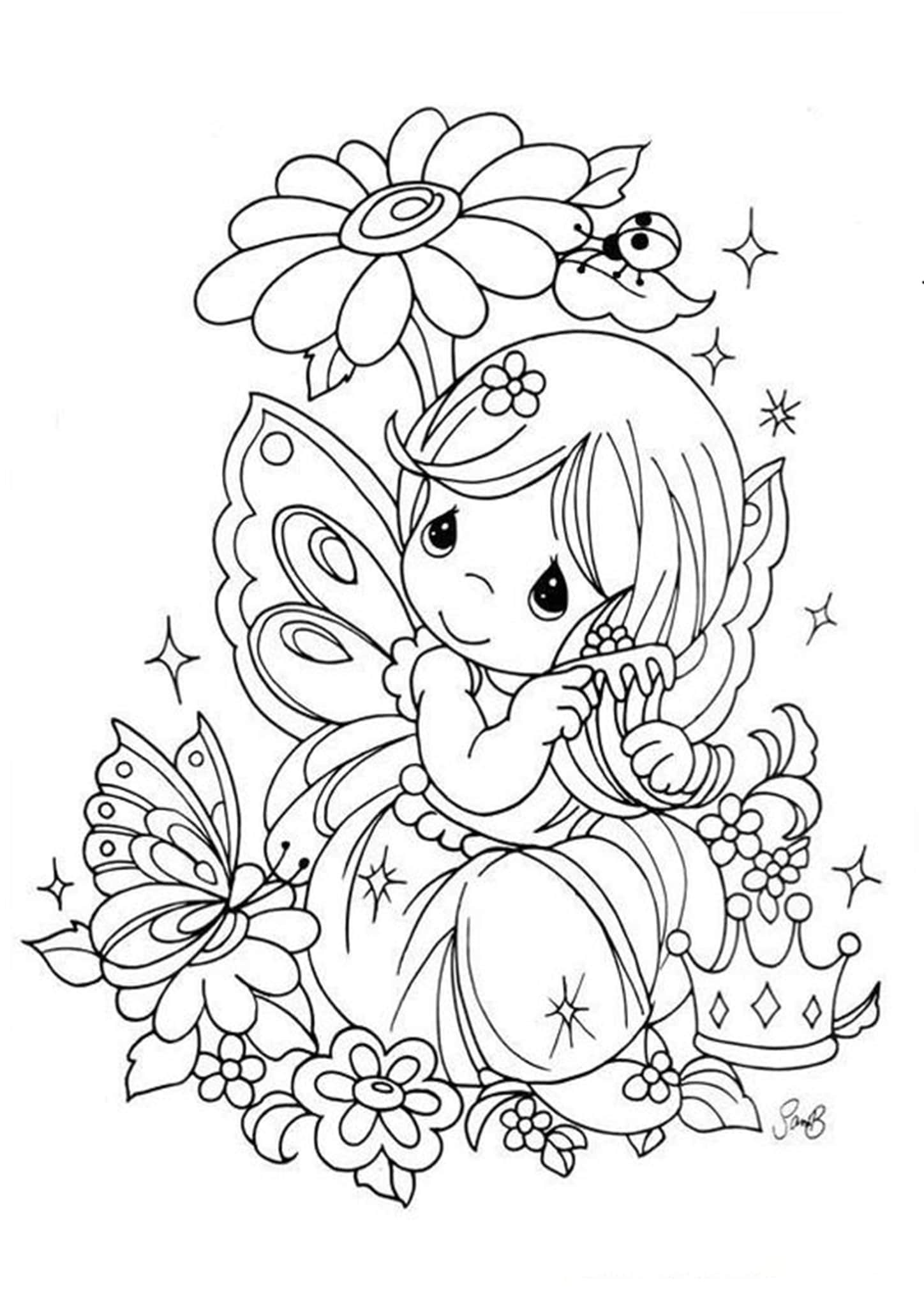 Free Easy To Print Fairy Coloring Pages Tulamama