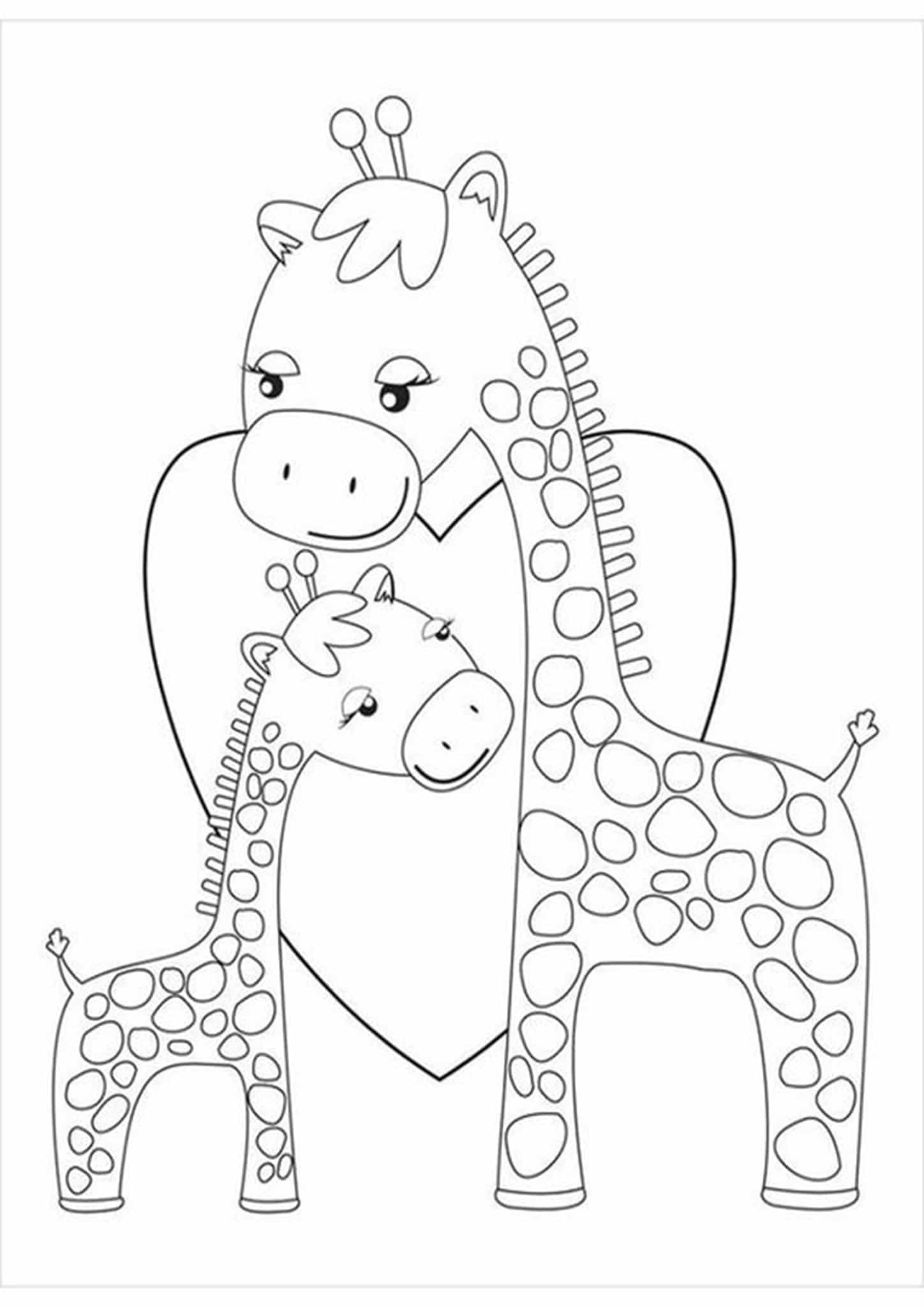 Free Easy To Print Giraffe Coloring Pages Tulamama Free Easy To Print Giraffe Coloring Pages Tulamama