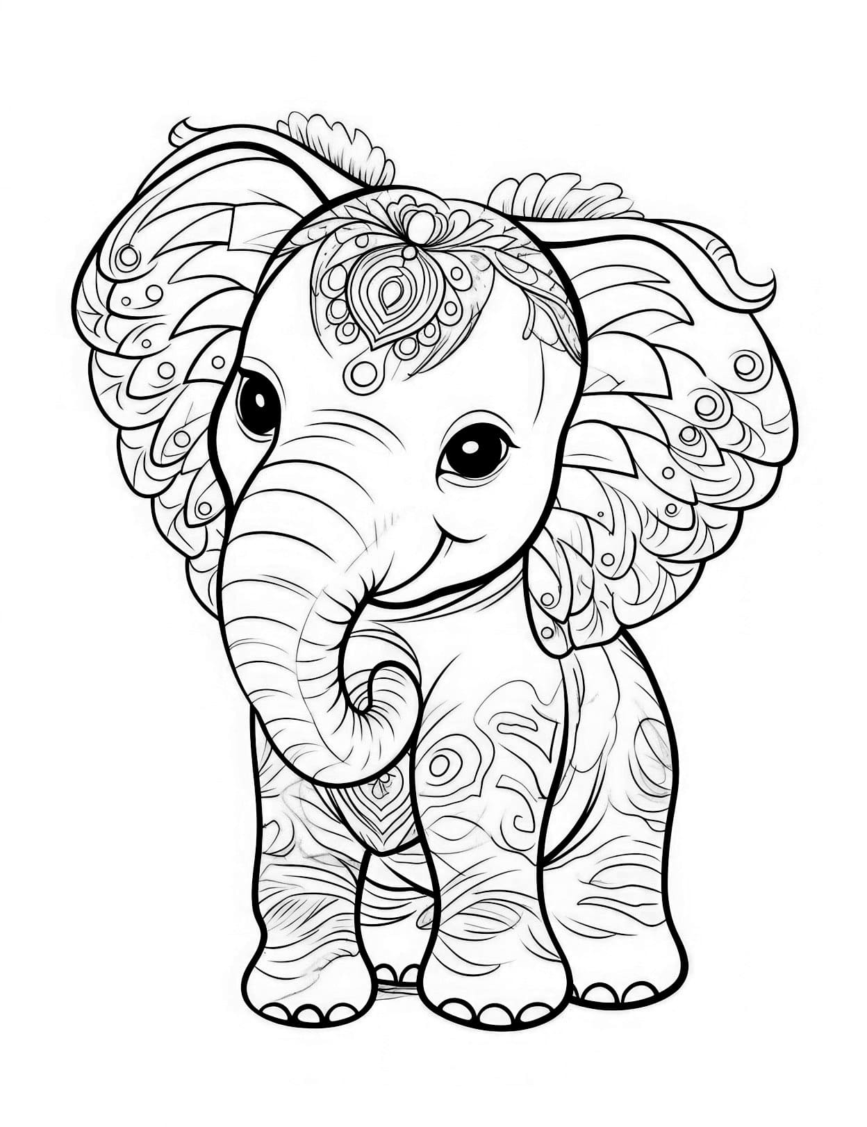 Free Elephant Coloring Page Free Elephant Coloring Page