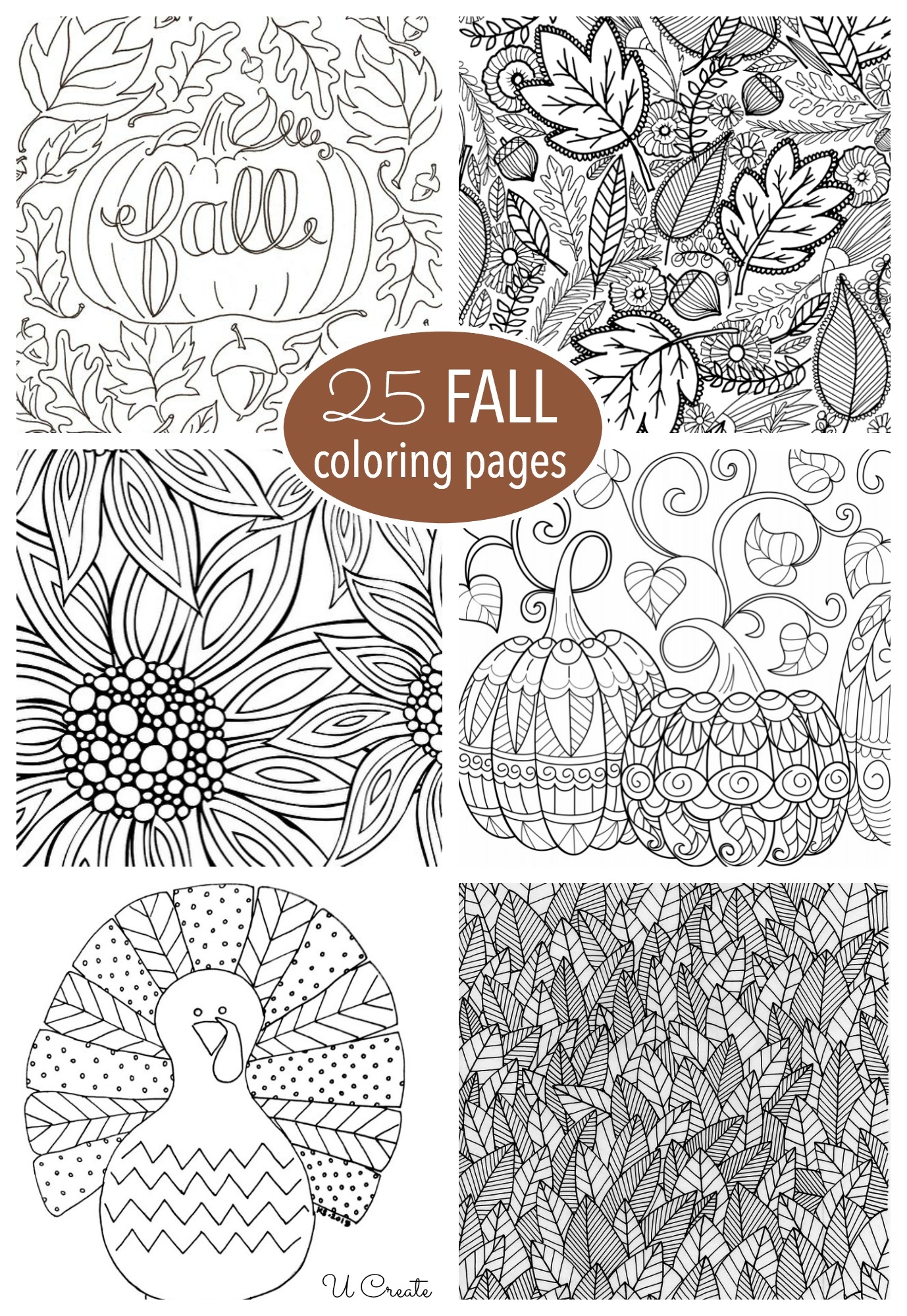 fall coloring pages adult