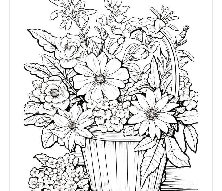 Free Flower Coloring Pages For Kids And Adults In 2025 Spring