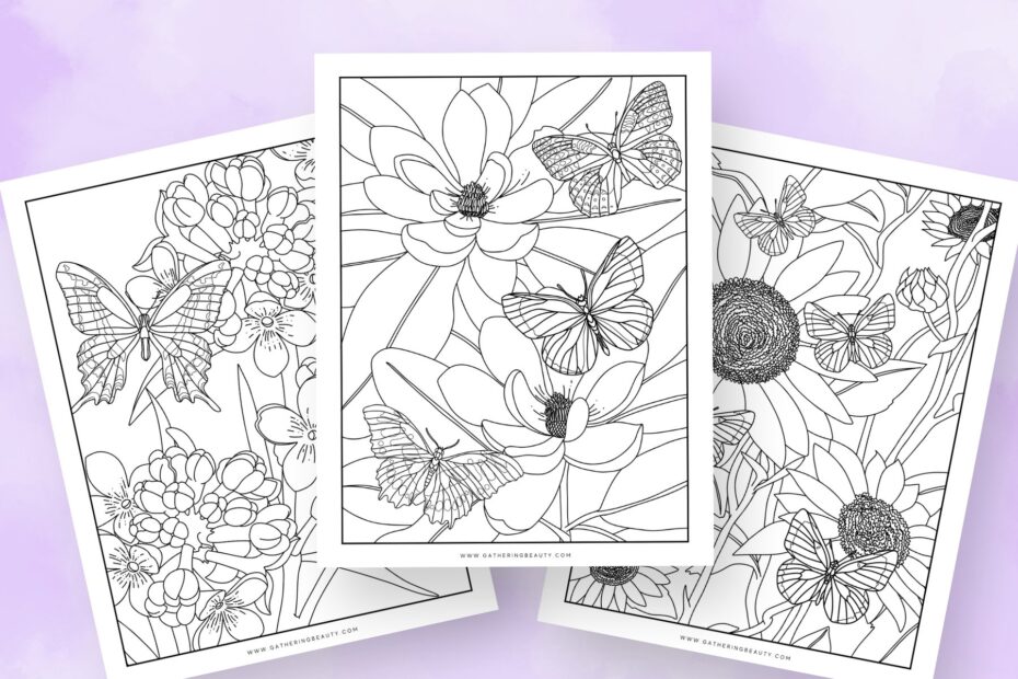 Free Free Printable Flowers And Butterflies Download Free Free