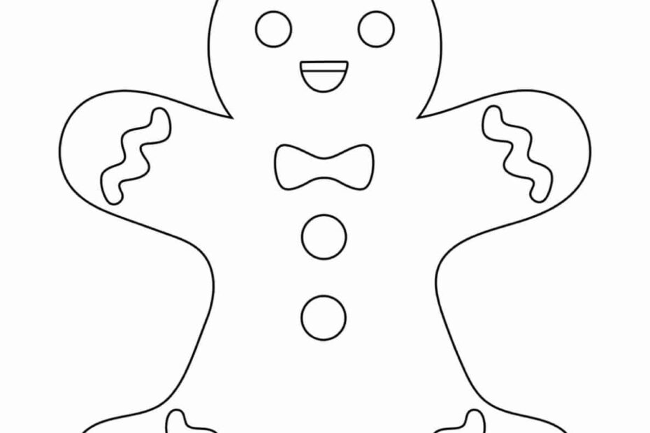 Free Gingerbread Man Template Coloring Pages Gingerbread Man