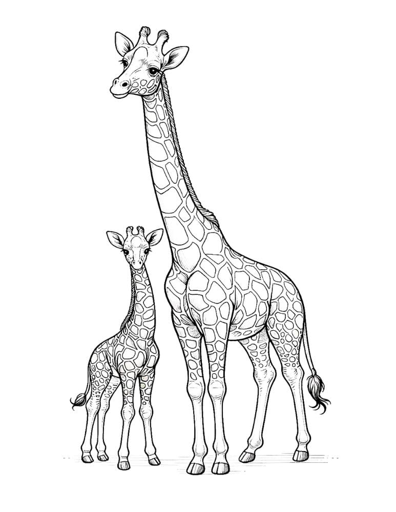 Free Giraffe Coloring Pages Free Giraffe Coloring Pages