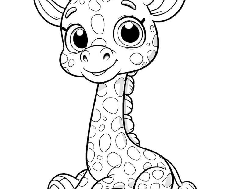 Free Giraffe Coloring Pages