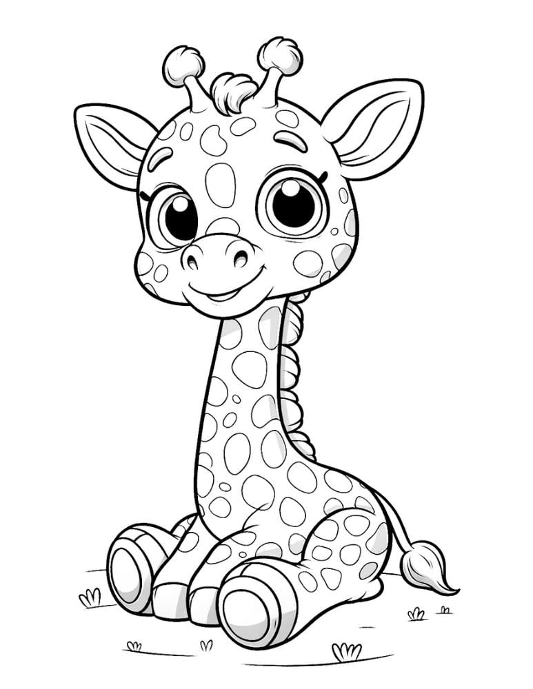 Free Giraffe Coloring Pages