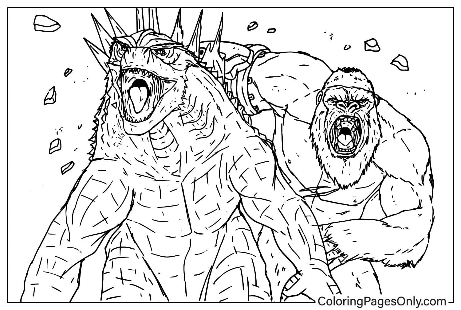 Free Godzilla X Kong The New Empire Coloring Pages Printable For Free Godzilla X Kong The New Empire Coloring Pages Printable For