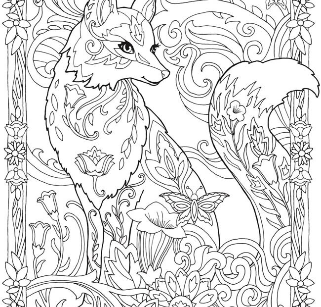 Free Gorgeous Fox Coloring Free Coloring Daily