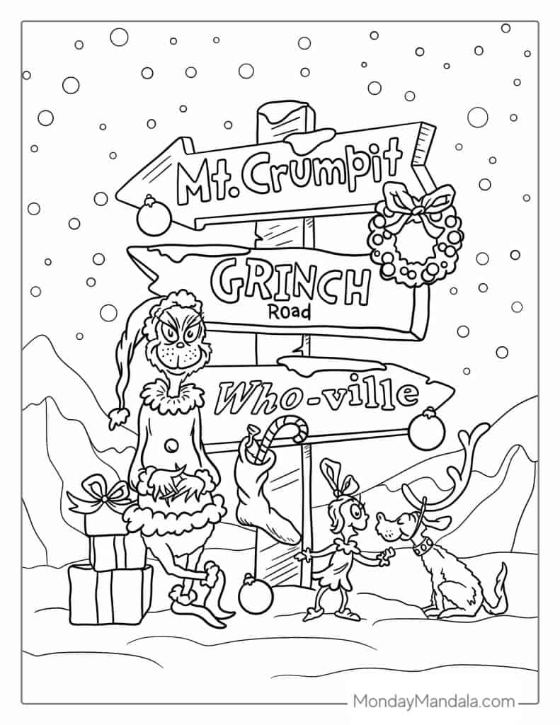 Free Grinch Coloring Sheets Printable Free Coloring Sheet Printables Free Grinch Coloring Sheets Printable Free Coloring Sheet Printables