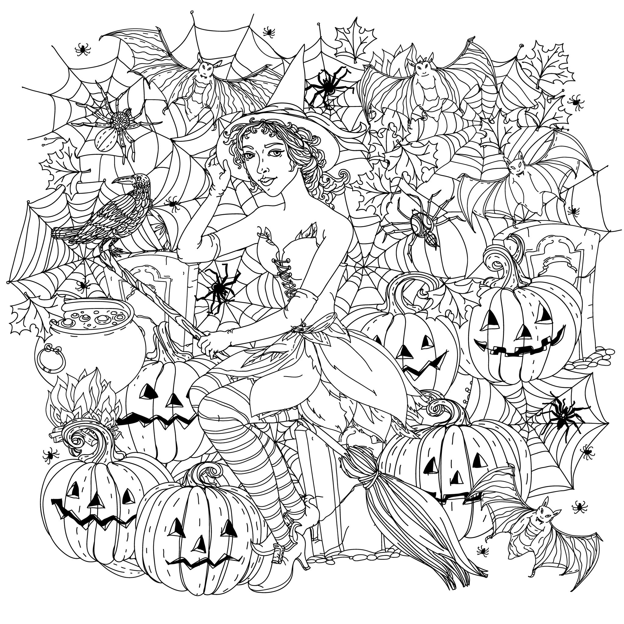 Free Halloween Colouring Pages For Adults Free Coloring Sheet 