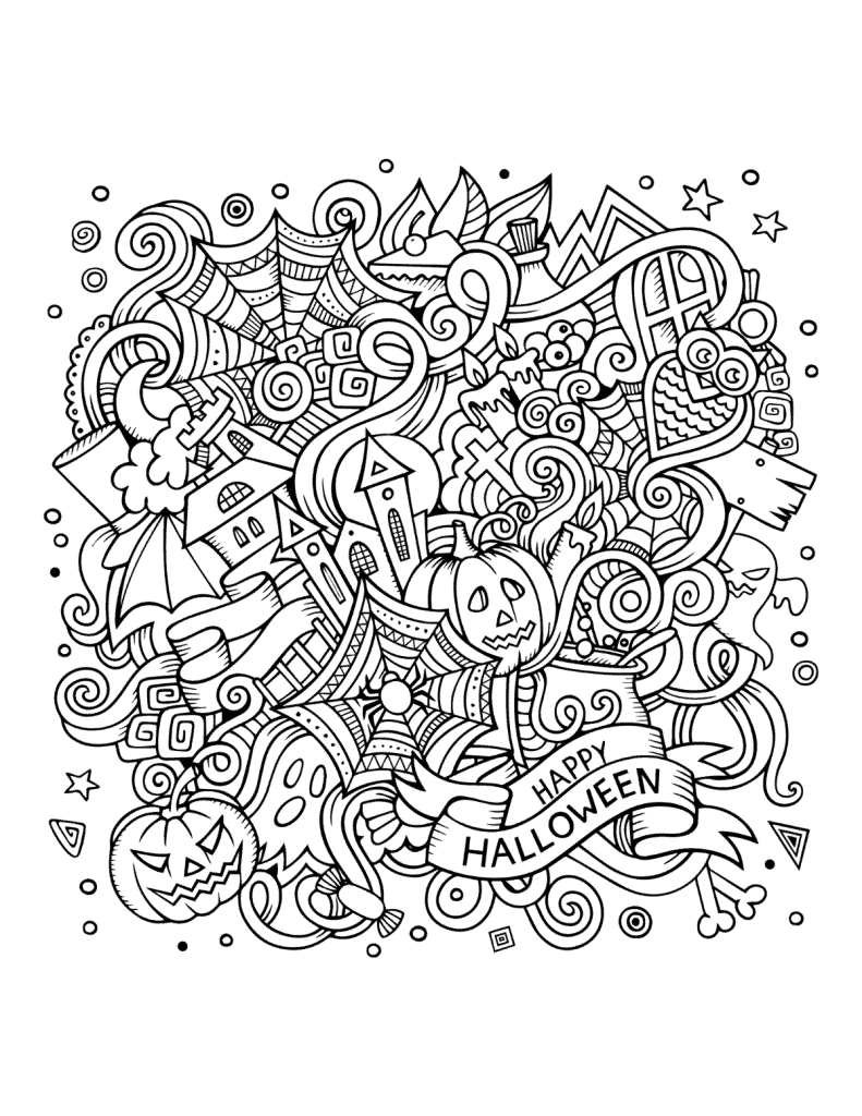 free printable halloween coloring pages adult