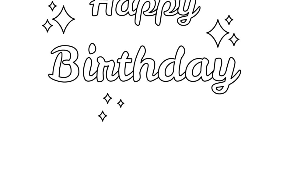 Free Happy Birthday To You Coloring Page Download In PDF EPS JPG