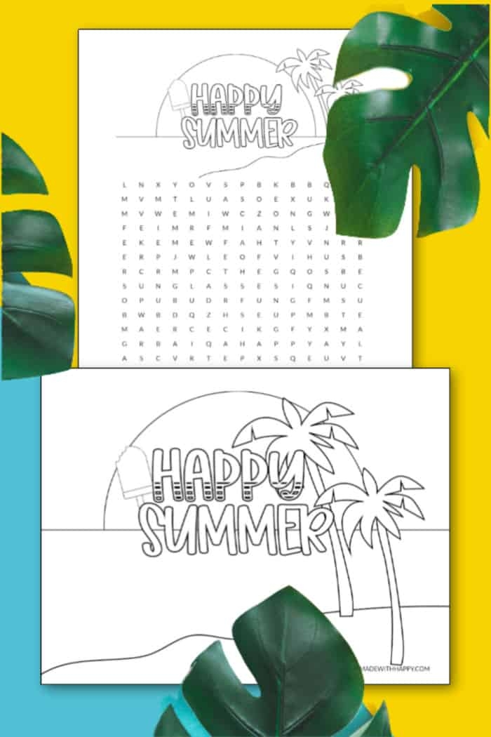 Free HAPPY Summer Printable Coloring Pages For Kids Of All Ages Free HAPPY Summer Printable Coloring Pages For Kids Of All Ages