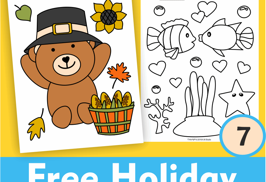 Free Holiday Themed Printable Coloring Pages For Kids