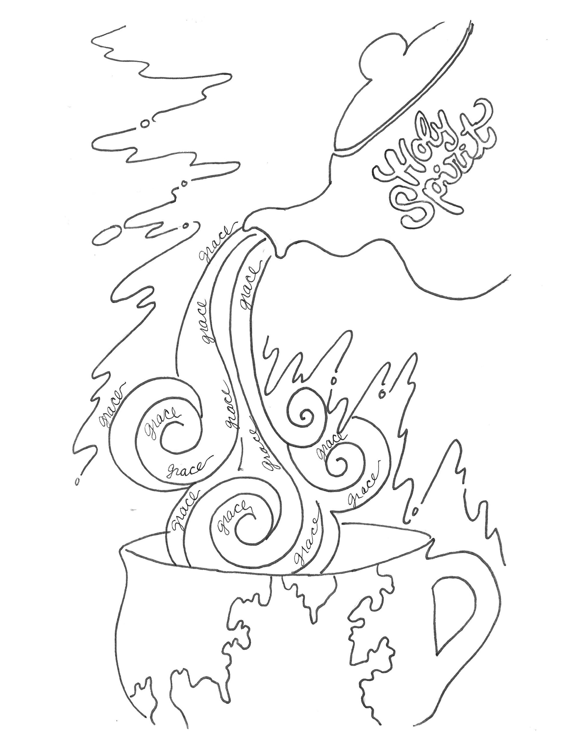 FREE Love Coloring Art Printable Page 8x10 Download Color As You Read 
