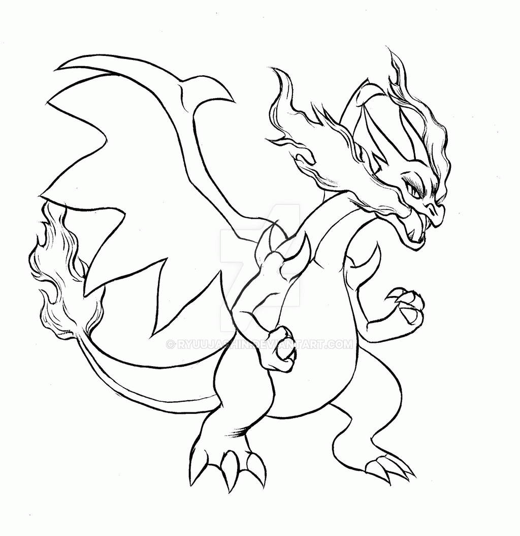 mega charizard z coloring page mega charizard z coloring page